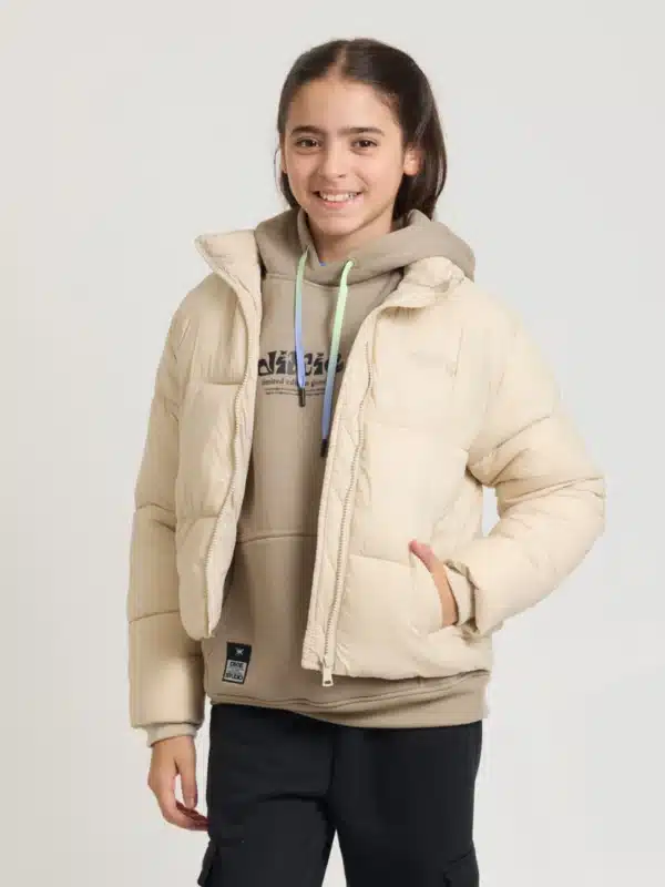Campera puffer beige